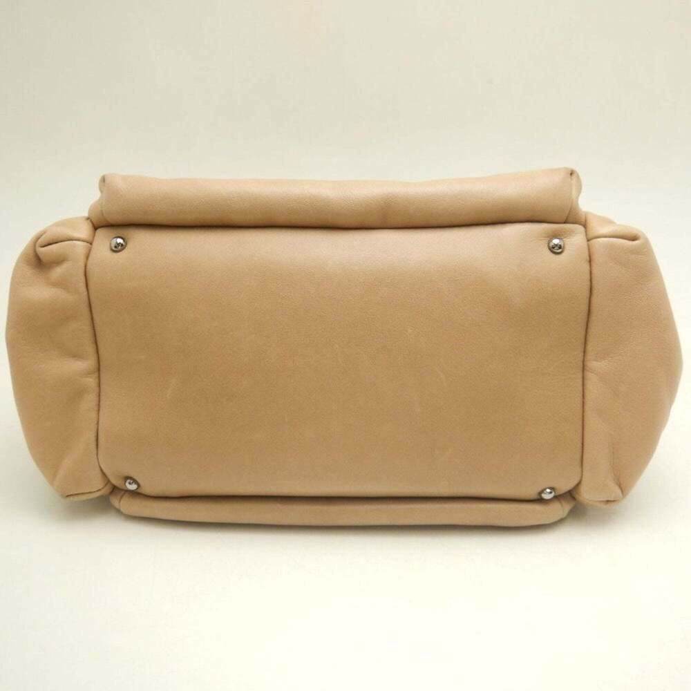 CHANEL Cream Lambskin Leather Shoulder Bag - Picture 8 of 16